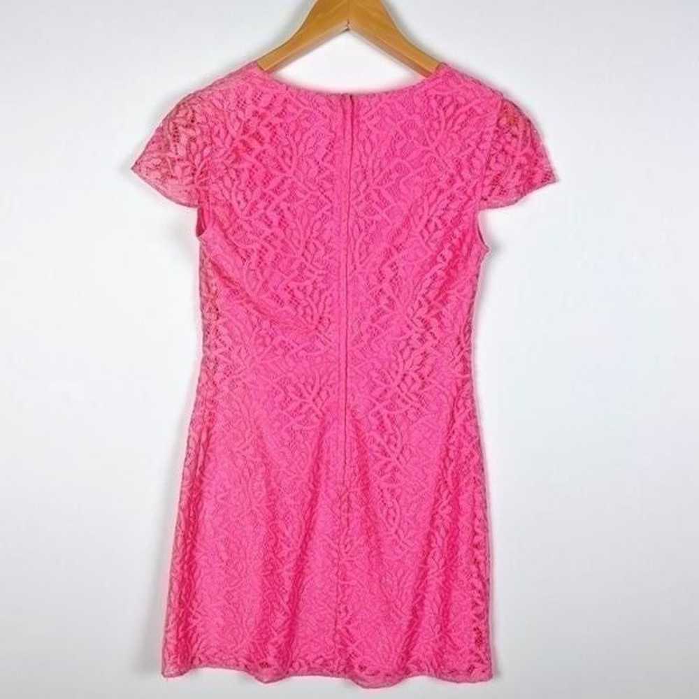 Lilly Pulitzer Erica Lace Dress Pink Mini V Neck … - image 3
