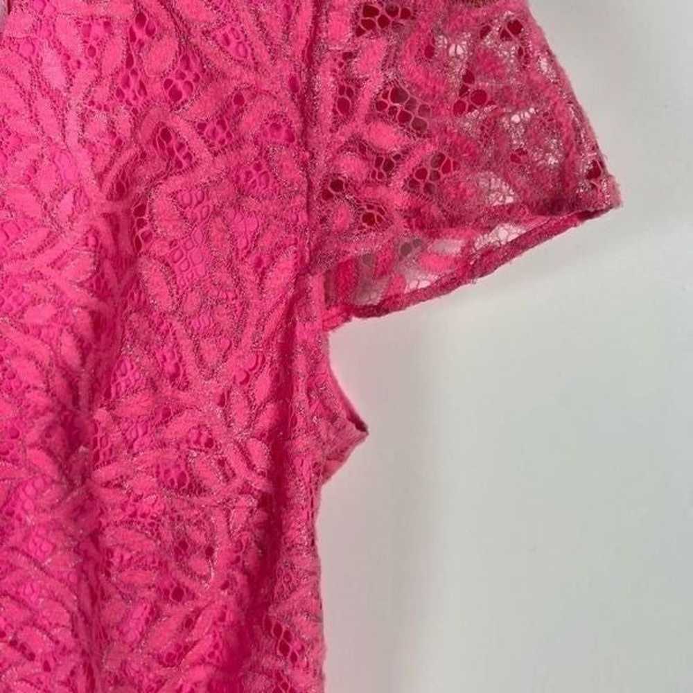 Lilly Pulitzer Erica Lace Dress Pink Mini V Neck … - image 6