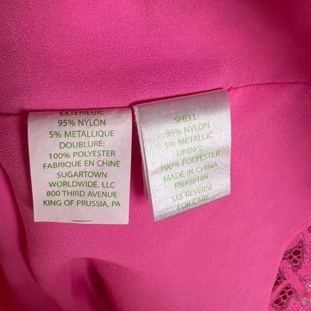 Lilly Pulitzer Erica Lace Dress Pink Mini V Neck … - image 8