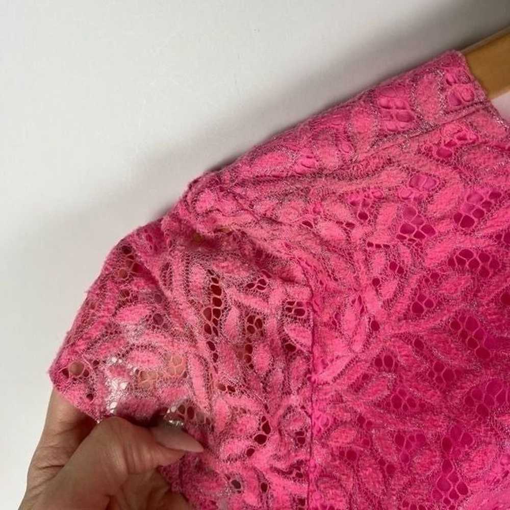 Lilly Pulitzer Erica Lace Dress Pink Mini V Neck … - image 9
