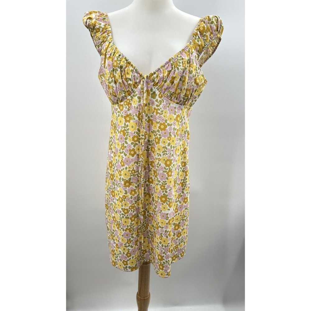 WAYF Floral Print Puff Sleeve Minidress, Size sma… - image 1