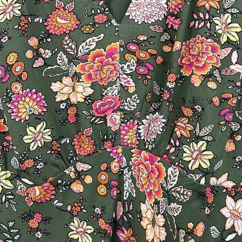 Ann Taylor LOFT Floral Blouson Short Sleeve A-Lin… - image 6