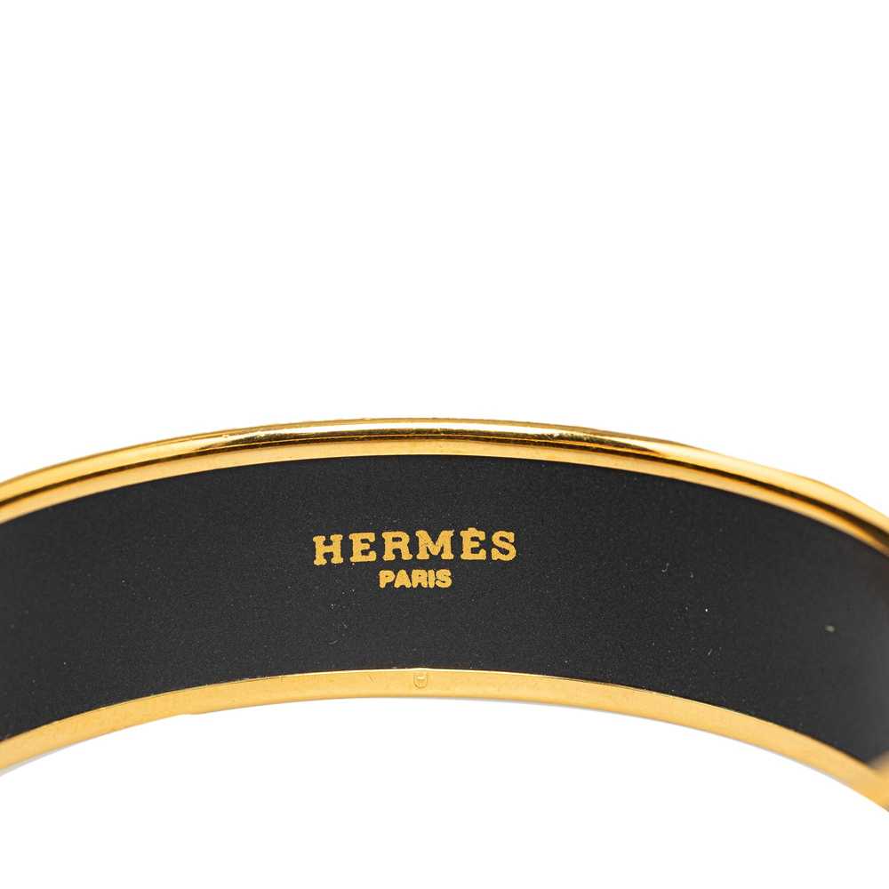 Product Details Hermes Blue Wide Enamel Bangle - image 5