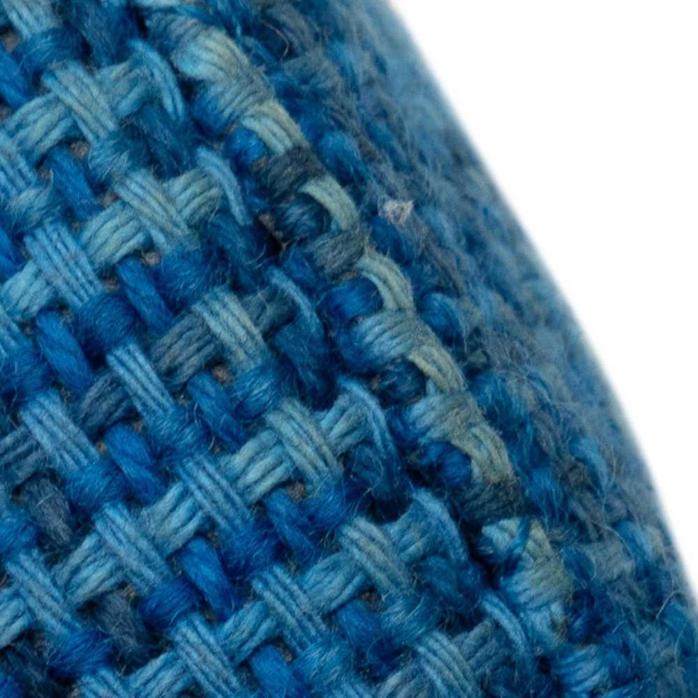 Product Details Chanel Blue Tweed Quilted Round C… - image 11