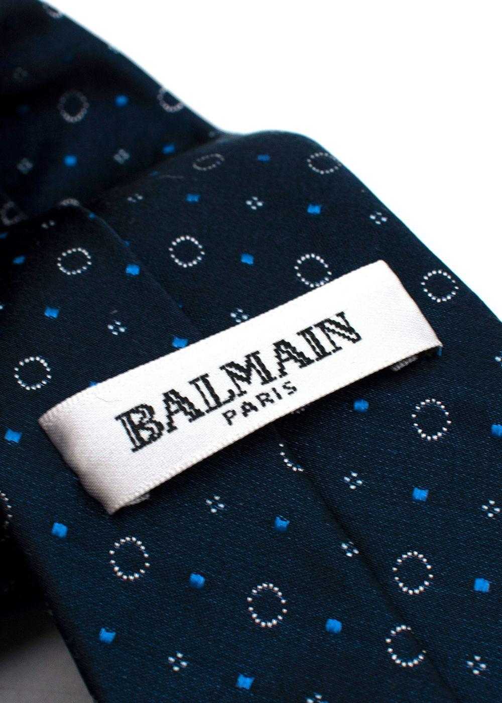 Managed by hewi Balmain Navy Silk Circle Pattern … - image 7