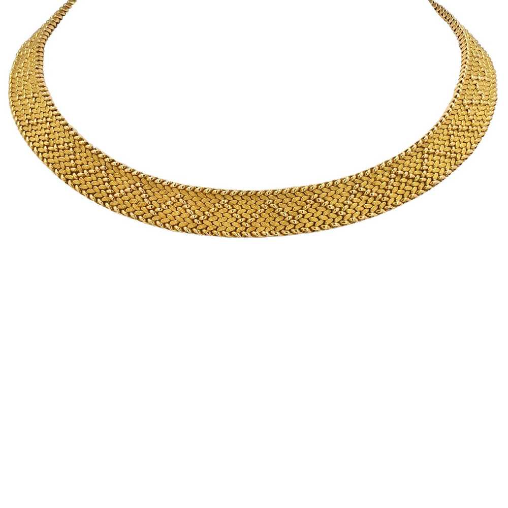 Vintage 1970's necklace in yellow gold Collector … - image 1