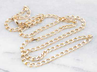 Yellow Gold Curb Chain with Lobster Clasp - image 1