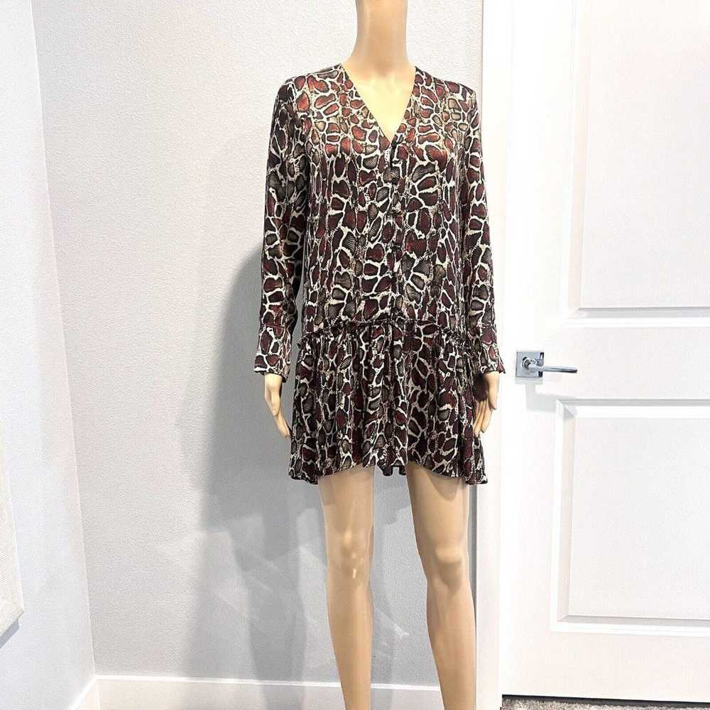 Zara Women’s Button Front Long Sleeve Dress Tunic… - image 3