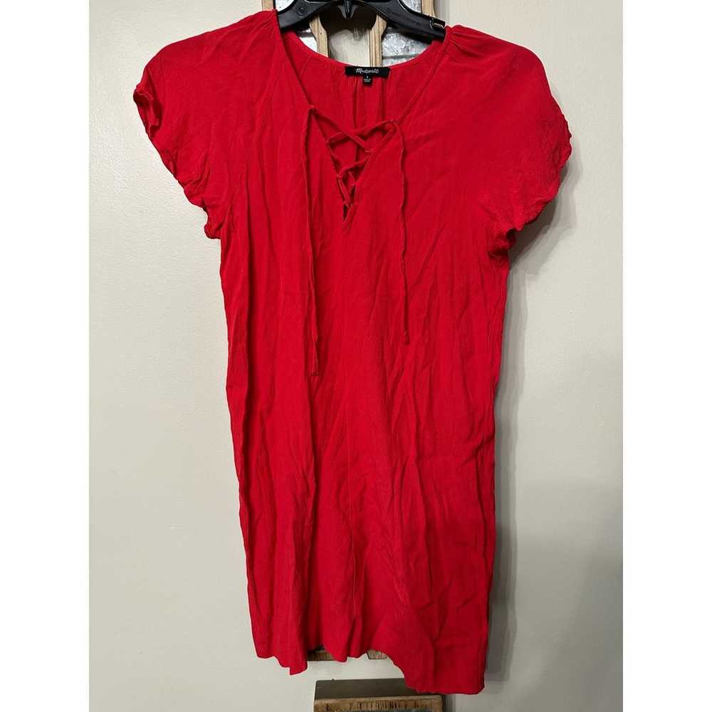 Madewell Size Small Red Mini Dress - image 1