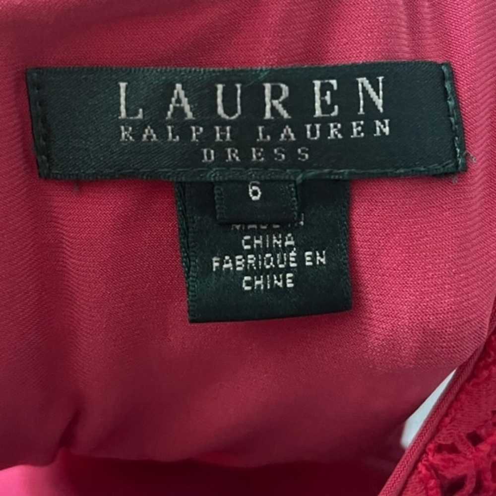 Lauren Ralph Lauren Pink Crochet Lace Dress - image 6