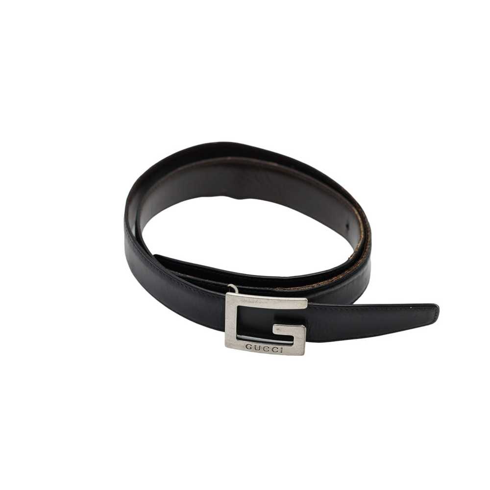 Gucci Vintage G Buckle Leather Belt - image 1