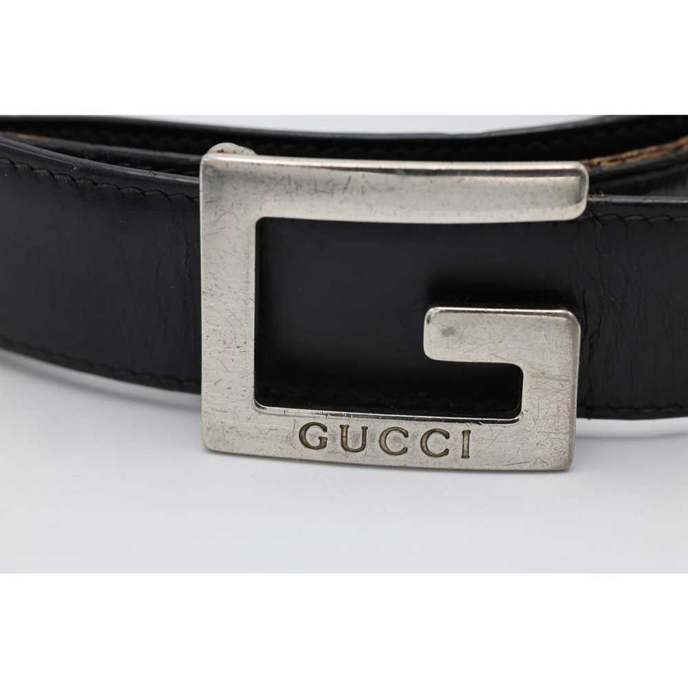 Gucci Vintage G Buckle Leather Belt - image 2