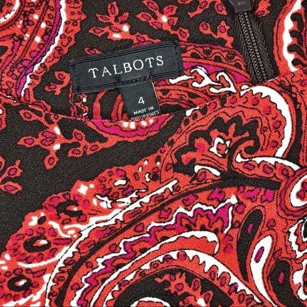 Talbots ~ Red paisley shift dress - image 5