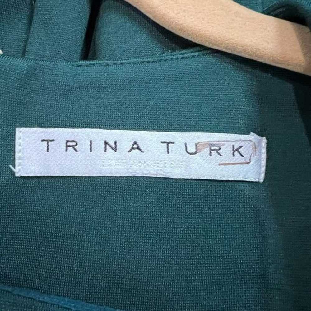 Trina Turk Hunter Green Panache Ponte Long Bell S… - image 3