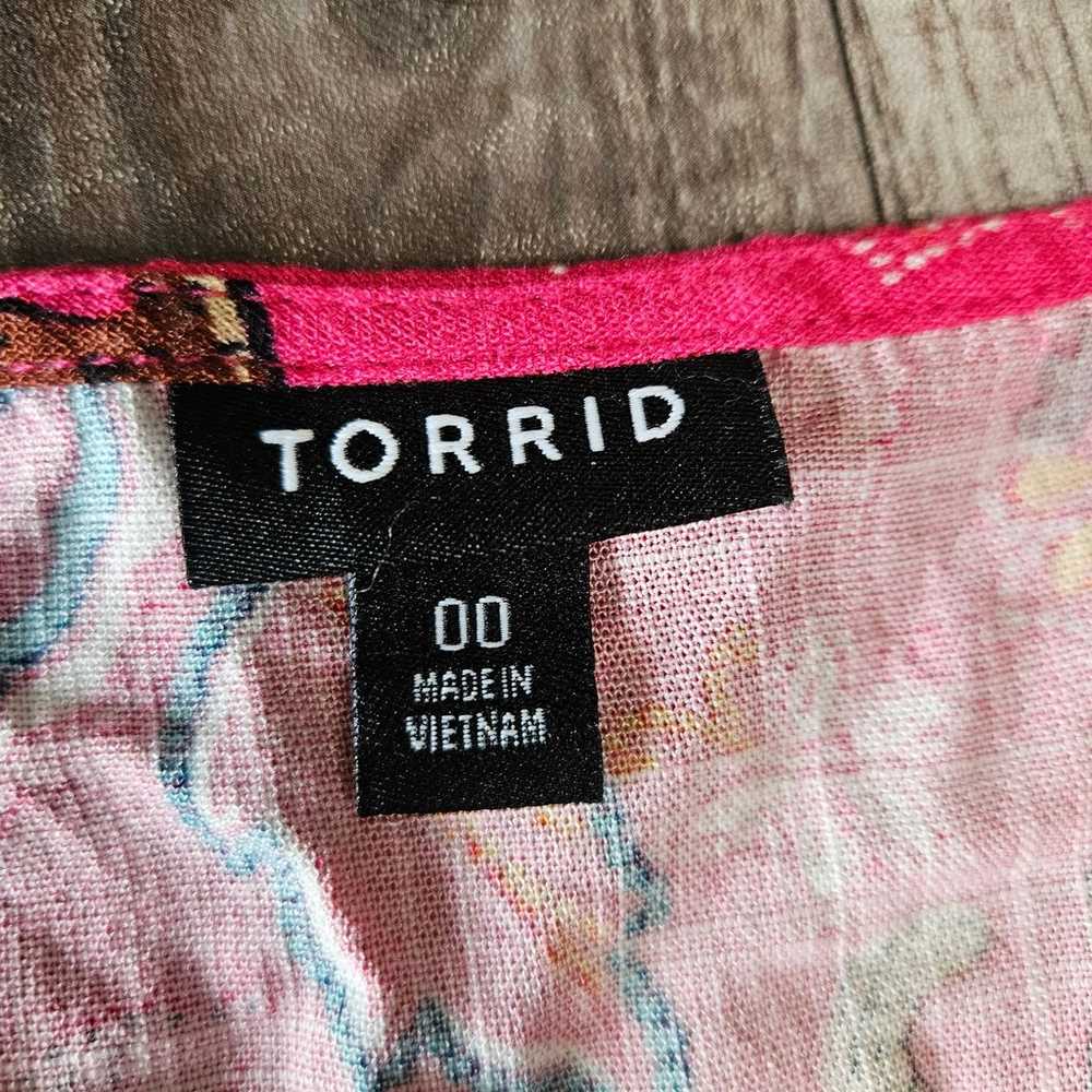 Torrid Midi Dress Size 00 Medium Rayon Slub Butto… - image 12