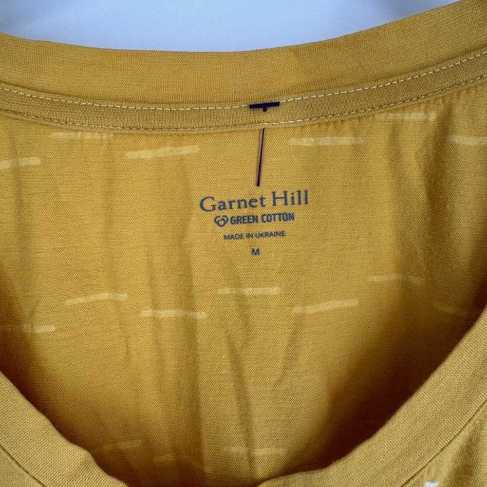 Garnet hill dress women’s medium M yellow organic… - image 2