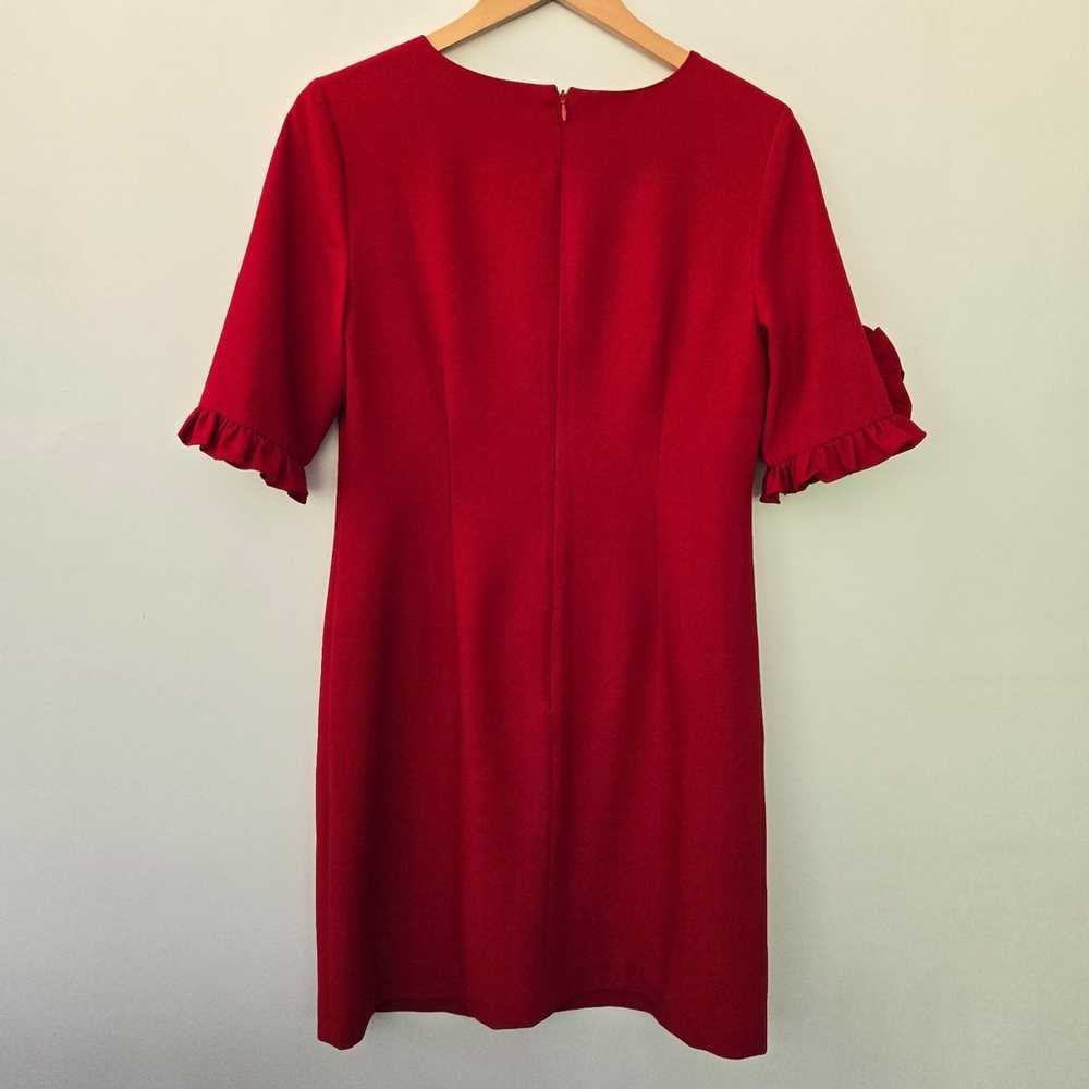 Karl Lagerfeld Red Short Sleeve Lined Dress, Size… - image 2
