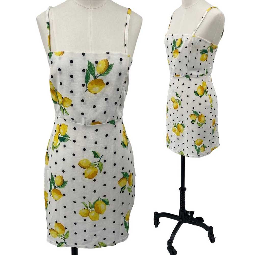 Nasty Gal Lemon Print Mini Dress Spaghetti Strap … - image 3