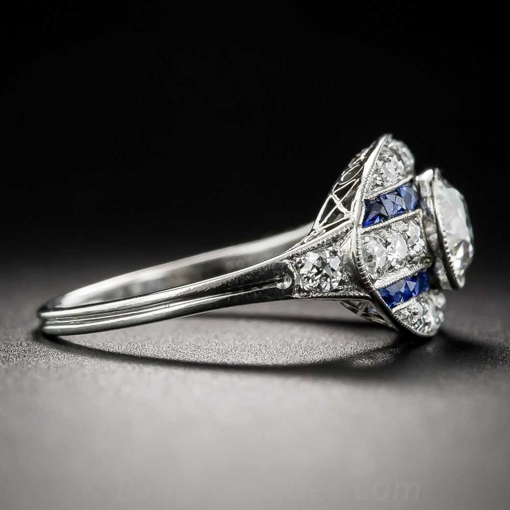 Shreve & Co. Art Deco Diamond and Calibre Sapphir… - image 3
