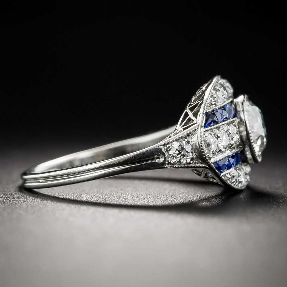 Shreve & Co. Art Deco Diamond and Calibre Sapphir… - image 3