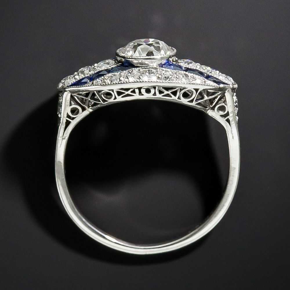 Shreve & Co. Art Deco Diamond and Calibre Sapphir… - image 5