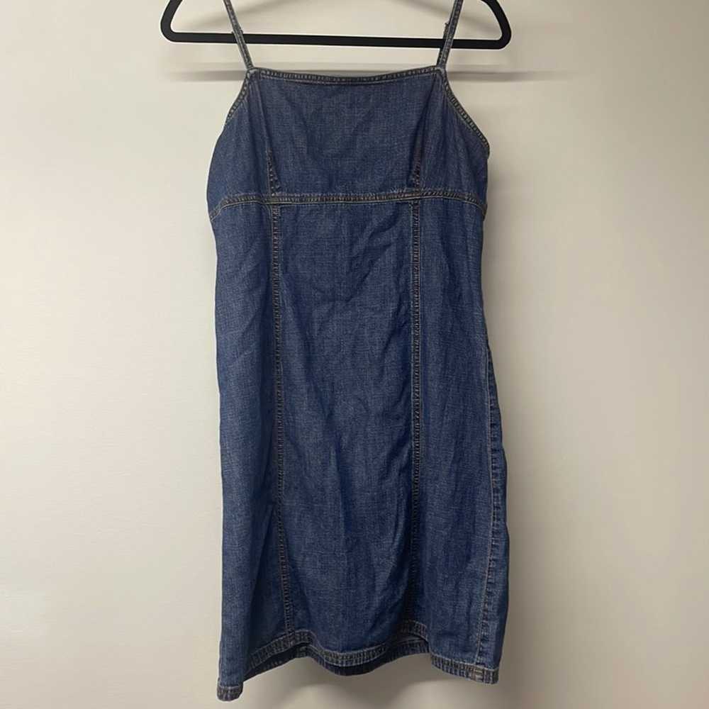 Vintage Blue Denim Cami Dress Size 10 - image 1
