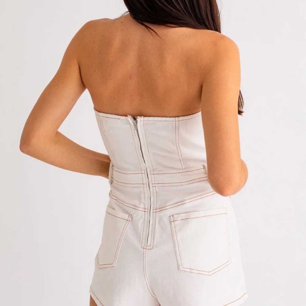 Women’s White Denim Romper - image 2