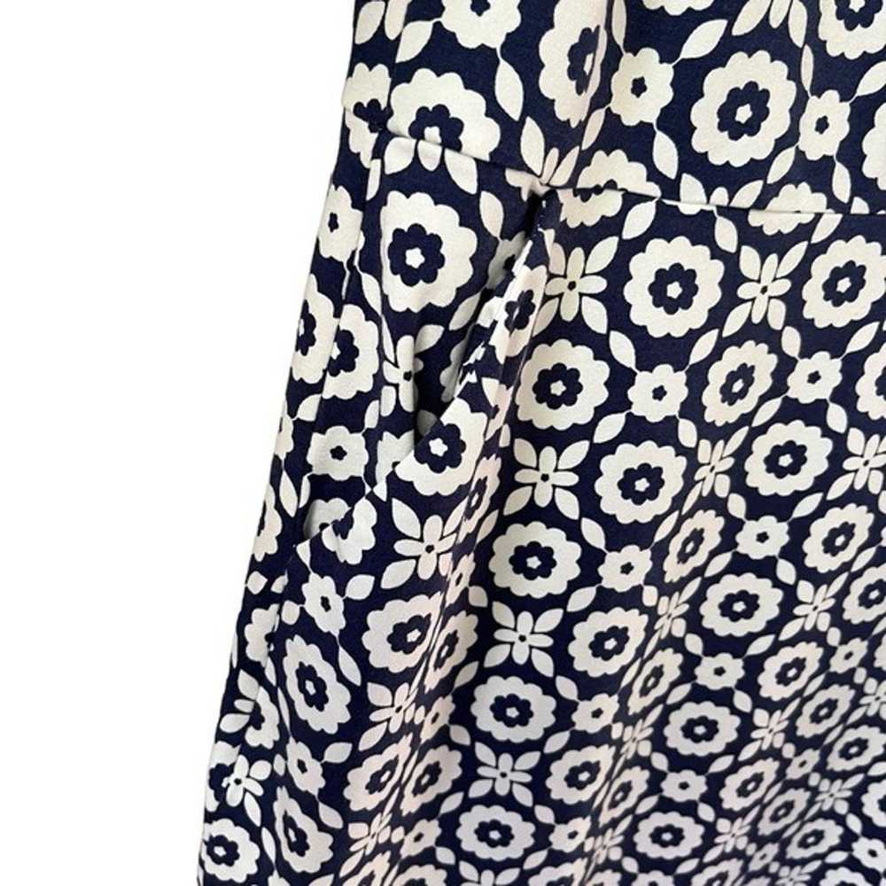 Boden Dress Women's Size 14L Midi Dress Blue Whit… - image 7