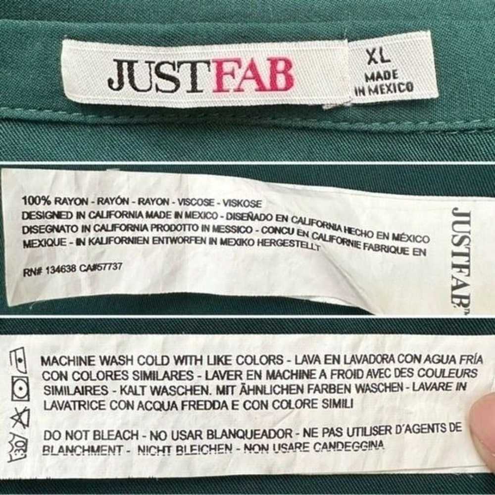 JustFab Green Half Button Long Sleeves Midi Dress - image 10