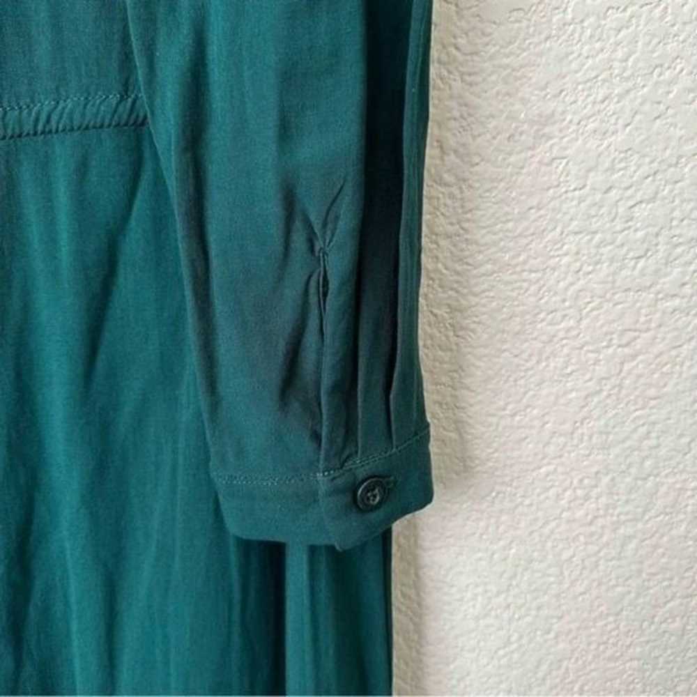 JustFab Green Half Button Long Sleeves Midi Dress - image 5