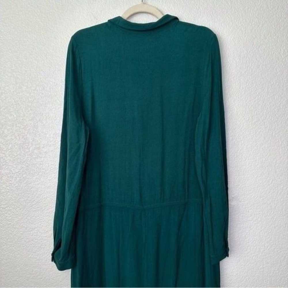JustFab Green Half Button Long Sleeves Midi Dress - image 7