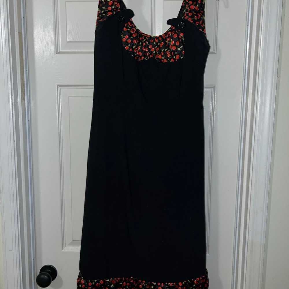Bettie Page Cherry Pinup Retro Dress Size XL - image 1
