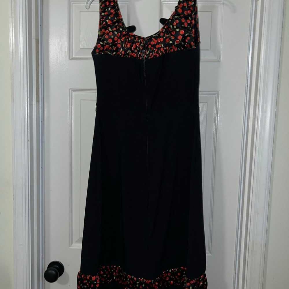 Bettie Page Cherry Pinup Retro Dress Size XL - image 2