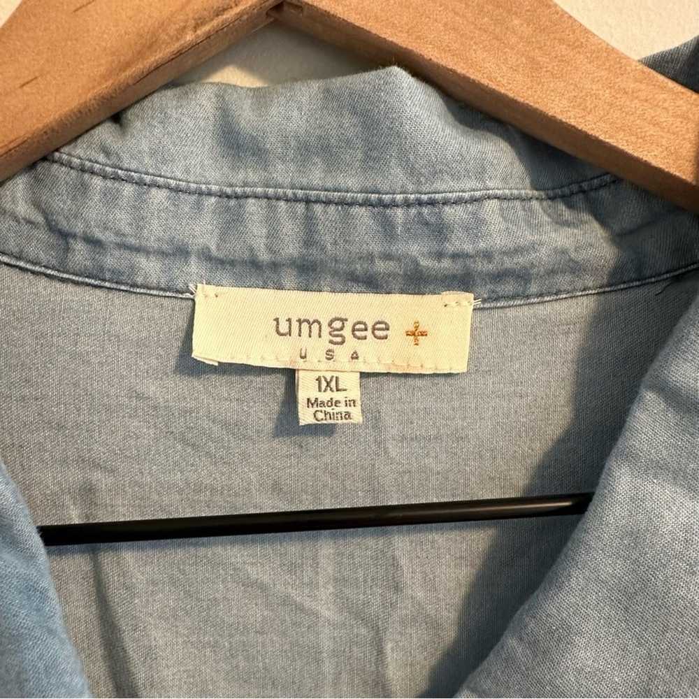 Umgee Denim Distressed Mini Dress/Top XL - image 12