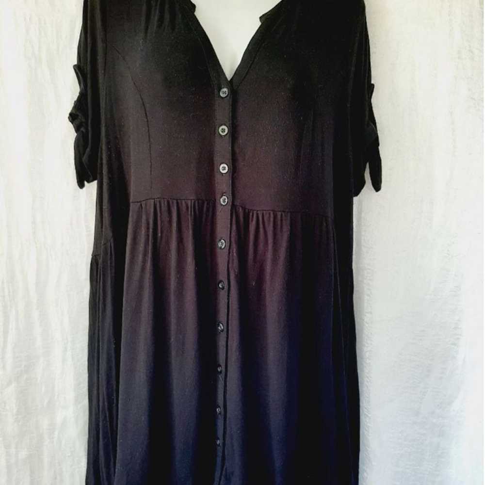 Women's Torrid Black Button Up Dress Size 2X - image 4