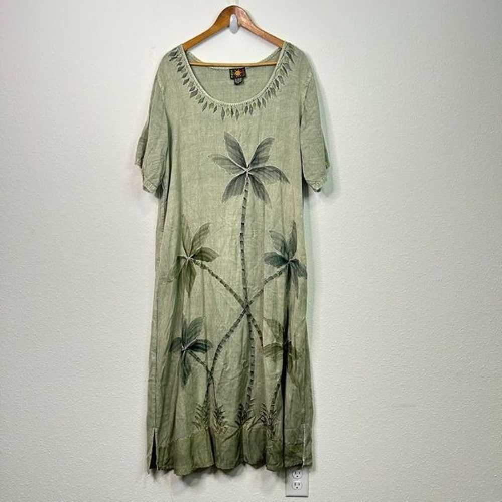 Raya Sun Women’s Vintage Palm Tree Embroidered Sh… - image 1