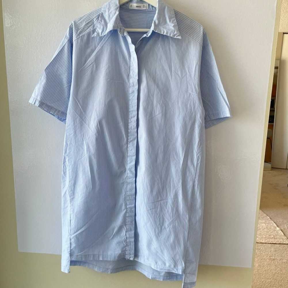 Mango Oversize shirt dress - image 3