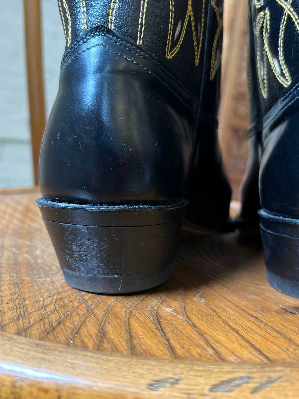 60s New in Box Acme Black Western Boots, Size 8.5 - image 6