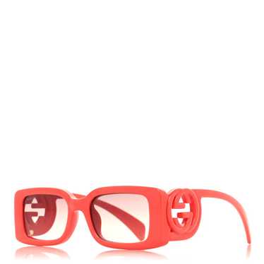 GUCCI Acetate Chaise Rectangler Frame Sunglasses … - image 1