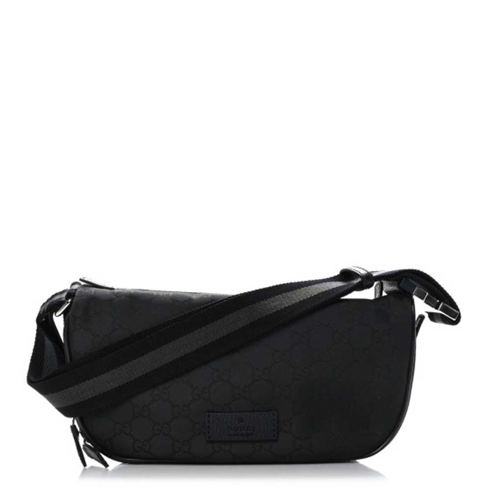 GUCCI Nylon Monogram Fanny Pack Belt Bag Black - image 1