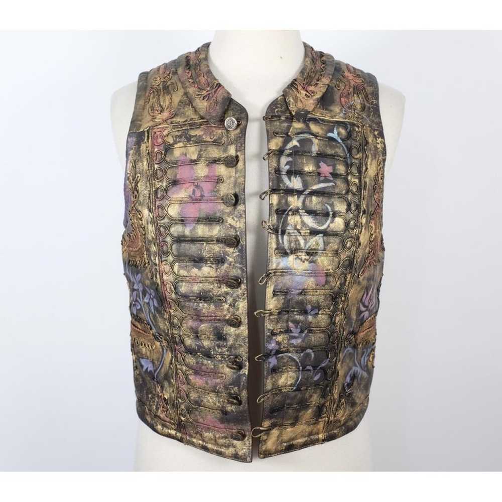 Ralph Lauren Collection Leather short vest - image 2