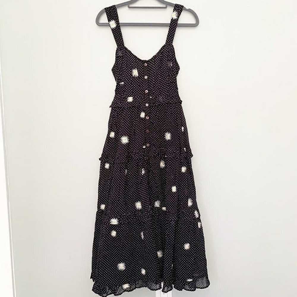 Free People Daisy Chain Polka Dot Embroidered Mid… - image 3