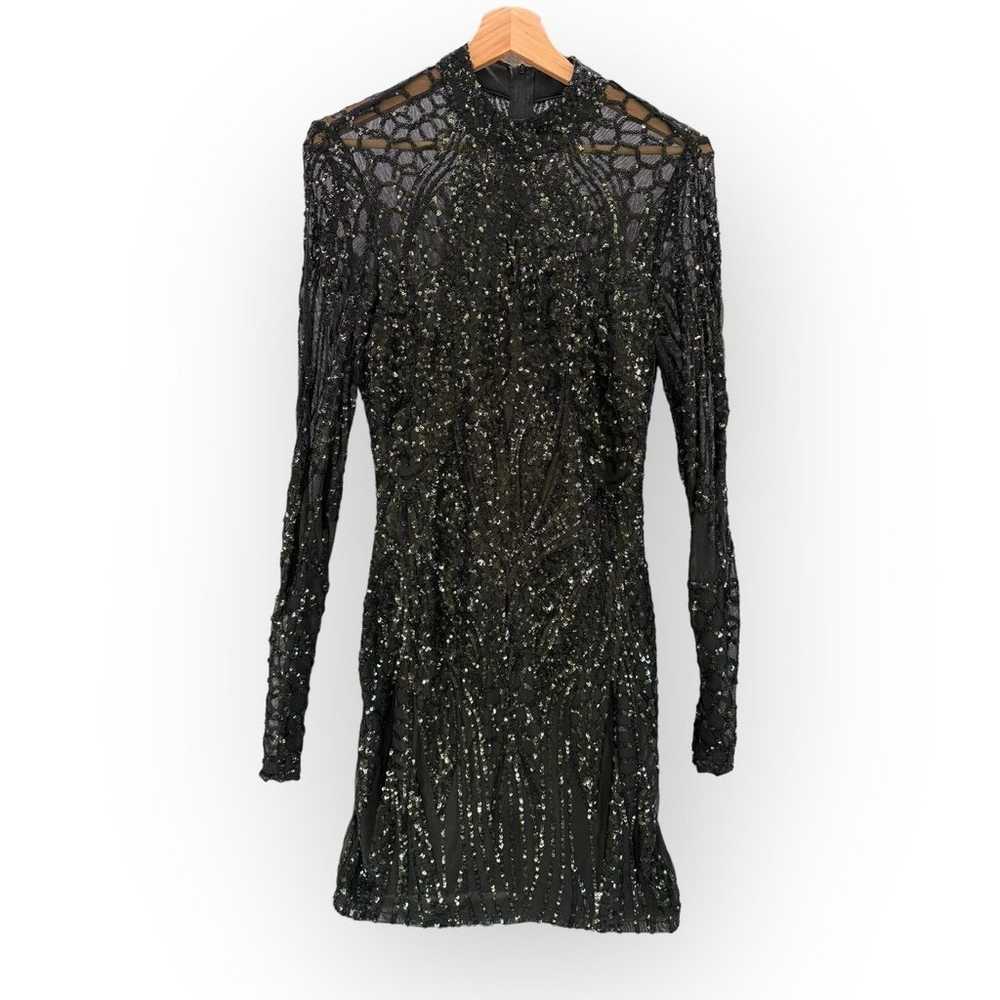 Windsor Bodycon Lace Sequin Long sleeve Black Min… - image 1