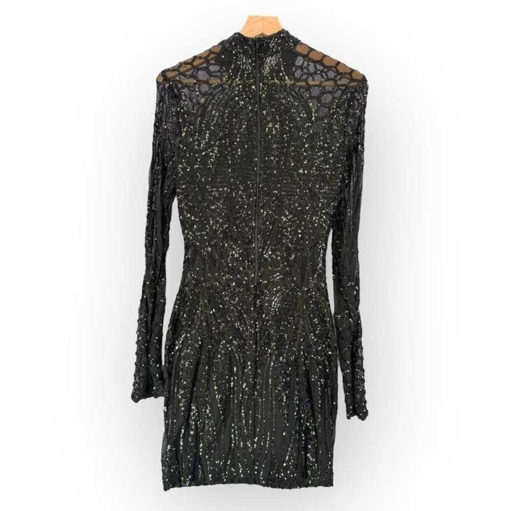 Windsor Bodycon Lace Sequin Long sleeve Black Min… - image 2