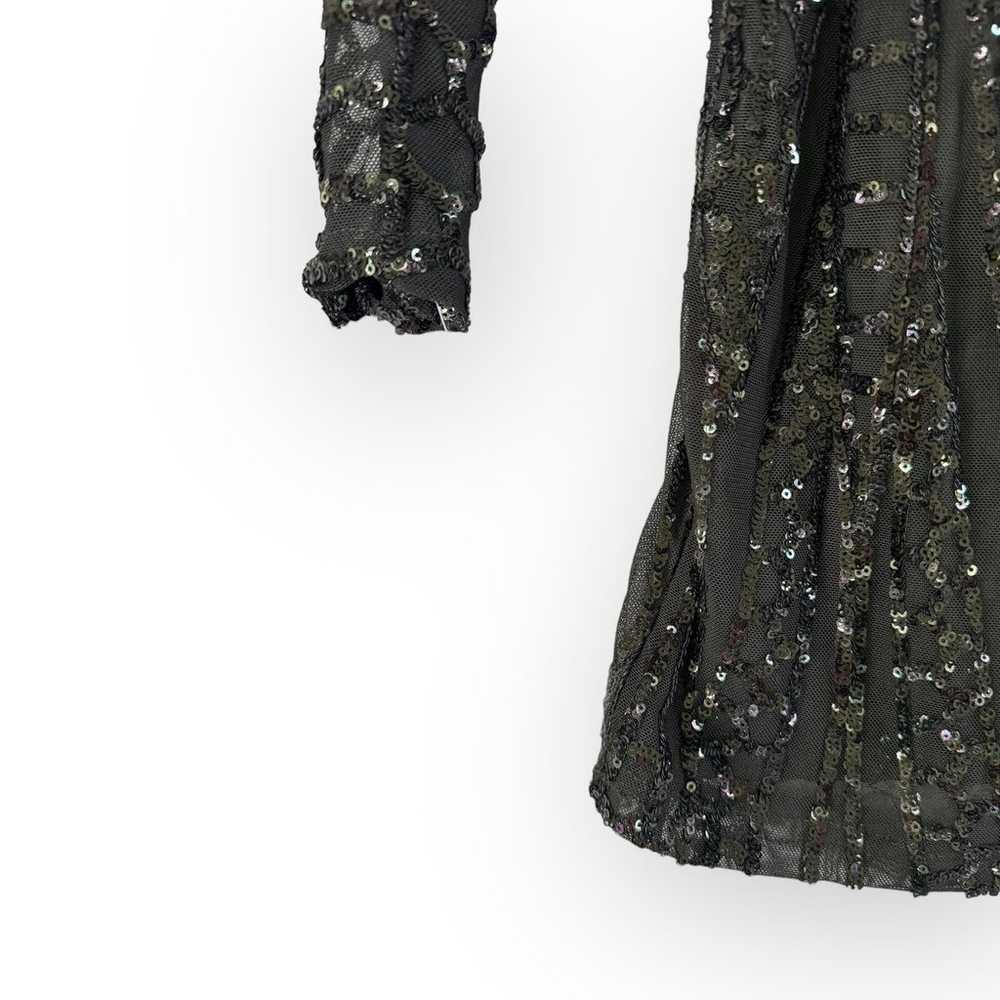 Windsor Bodycon Lace Sequin Long sleeve Black Min… - image 3