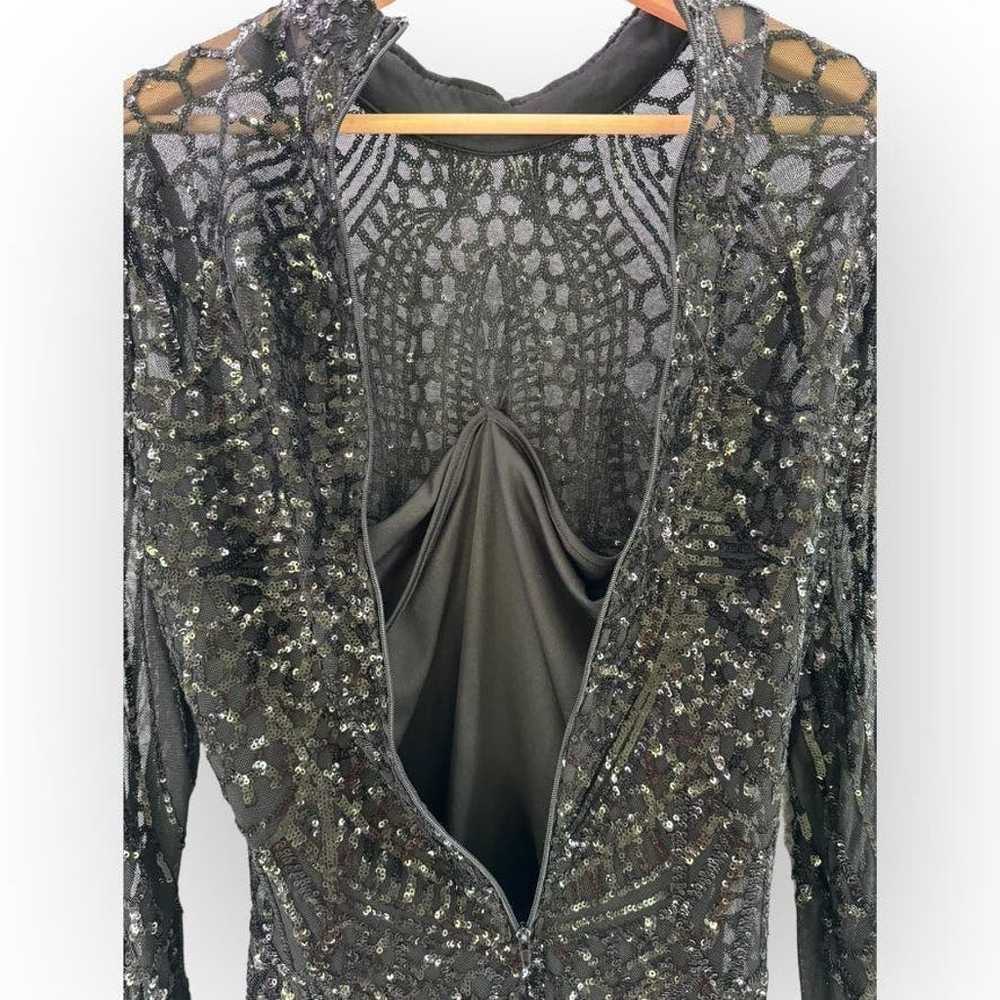 Windsor Bodycon Lace Sequin Long sleeve Black Min… - image 5
