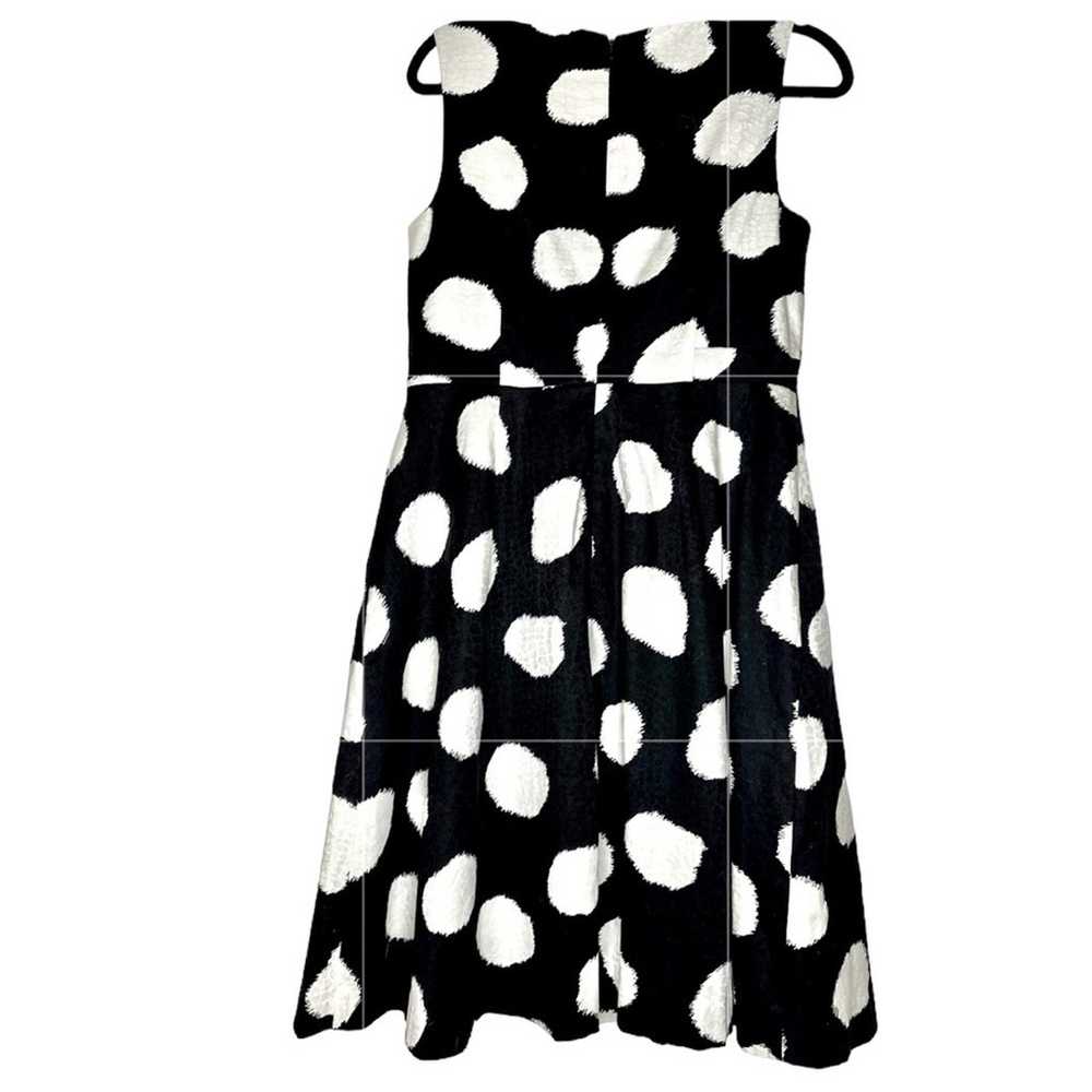 Talbots Large Polka Dots Dress Size 8 Black White… - image 2