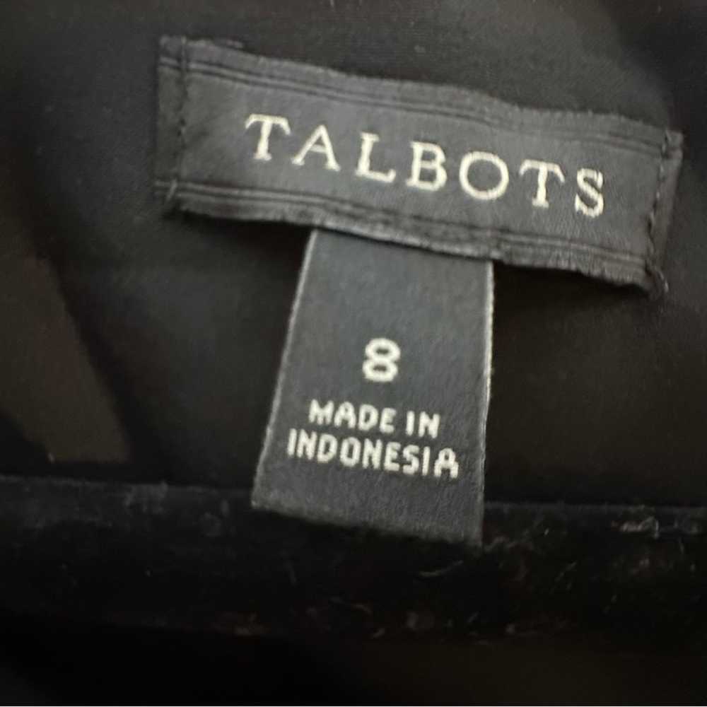 Talbots Large Polka Dots Dress Size 8 Black White… - image 3