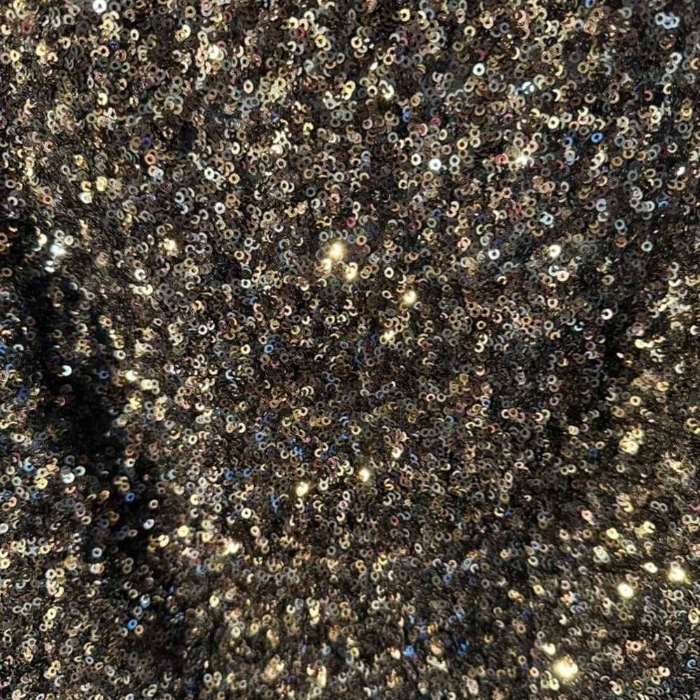 Copper/gold/black sequin Dress the Population Med… - image 4