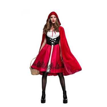 Women's Halloween Cosplay Red Riding Hood Dress W… - image 1